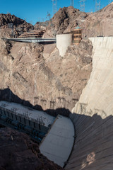 hoover dam on lake mead in nevada and arizona stateline