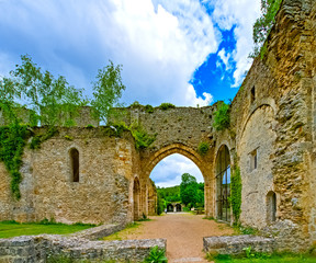 Obraz premium France,, île de france, Chevreuse Valley : Vaux de Cernay abbey