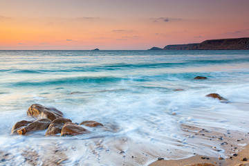 Sunset at Sennen Cove Penwith Cornwall England