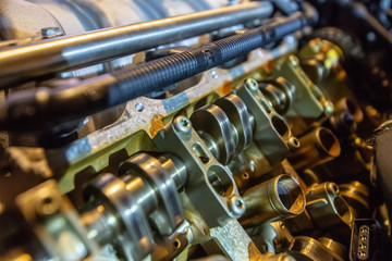 v8 engine out on hoist to get rebuilt