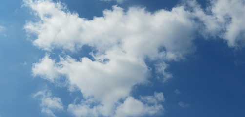 Beautiful clouds in blue sky, natural background