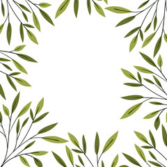 Fototapeta premium pattern of branch and leaf icon