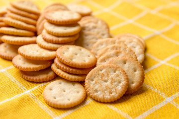  a lot of crackers on the table
