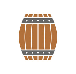 Barrel icon on background for graphic and web design. Simple illustration. Internet concept symbol for website button or mobile app.