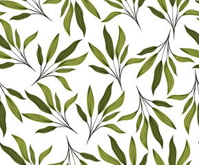 pattern of branch and leaf icon