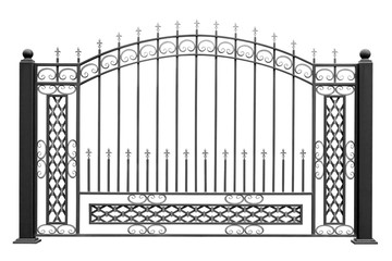 Openwork decorative fence with grids.