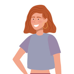 Isolated avatar woman design vector illustrator