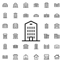 Office building icon. Universal set of buildings for website design and development, app development
