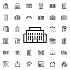Public institution icon. Universal set of buildings for website design and development, app development