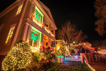 Outdoor christmas decorations at christmas town usa