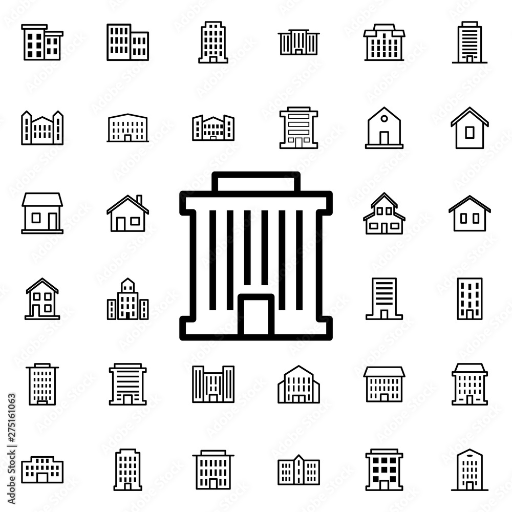 Poster bank building icon. universal set of buildings for website design and development, app development