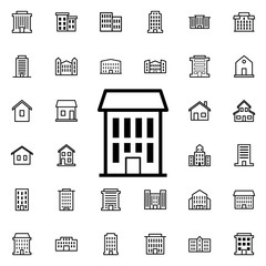 Residential complex icon. Universal set of buildings for website design and development, app development