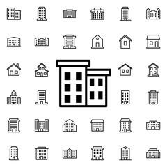 Residential building icon. Universal set of buildings for website design and development, app development
