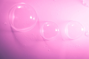 Beautiful abstract close up color pink white and purple soap bubbles background and wallpaper