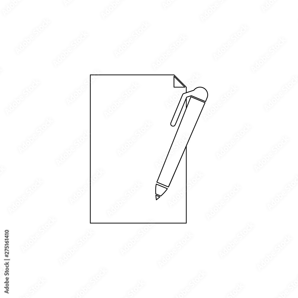 Aufkleber pen paper icon. element of web for mobile concept and web apps icon. outline, thin line icon for web