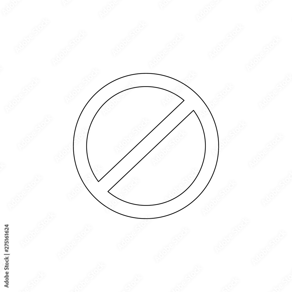 Aufkleber prohibition icon. element of web for mobile concept and web apps icon. outline, thin line icon for w