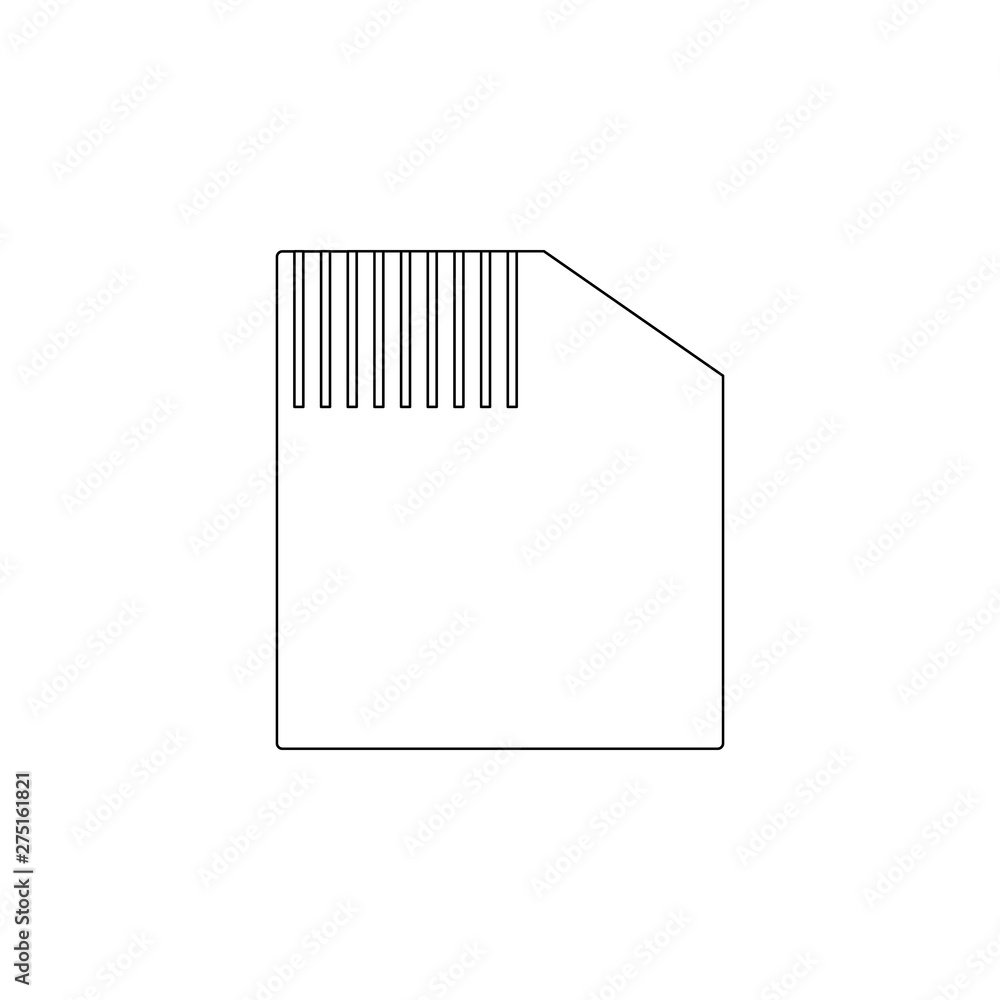 Aufkleber sd card icon. element of web for mobile concept and web apps icon. outline, thin line icon for websi