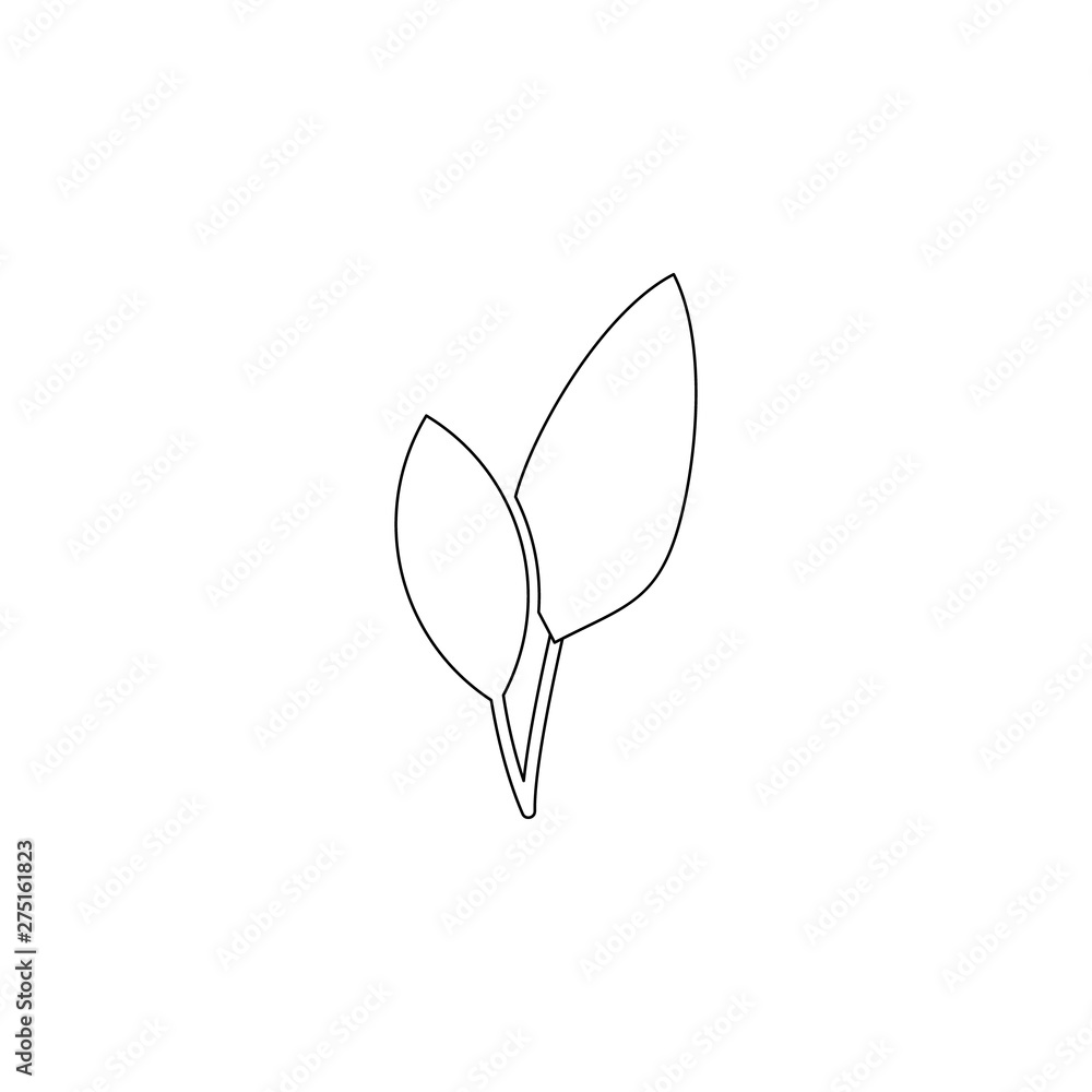Poster leaves of a plant icon. element of web for mobile concept and web apps icon. outline, thin line icon