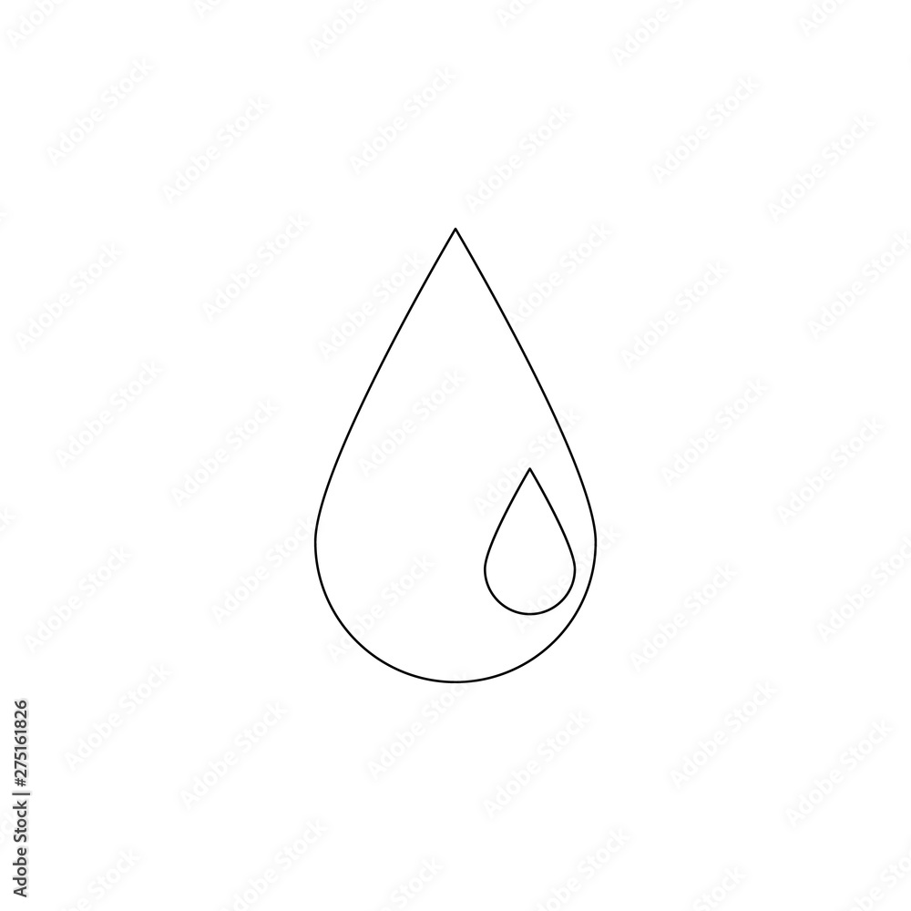 Aufkleber water drop icon. element of web for mobile concept and web apps icon. outline, thin line icon for we