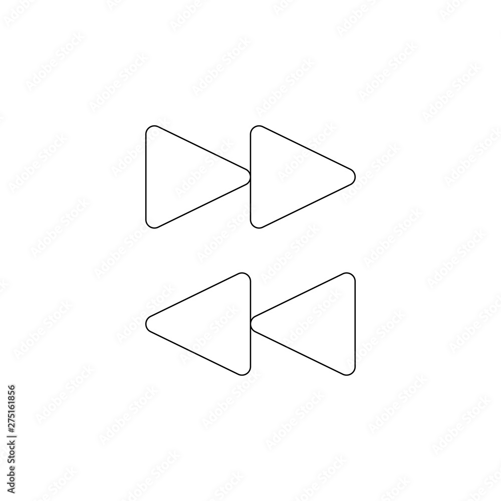 Aufkleber arrows of rewind icon. element of web for mobile concept and web apps icon. outline, thin line icon 