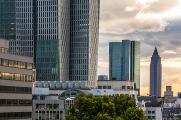Fototapeta na wymiar Skyscrapers in Frankfurt am Main