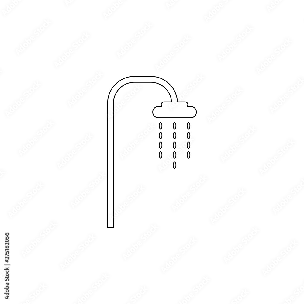 Aufkleber shower icon. element of web for mobile concept and web apps icon. outline, thin line icon for websit