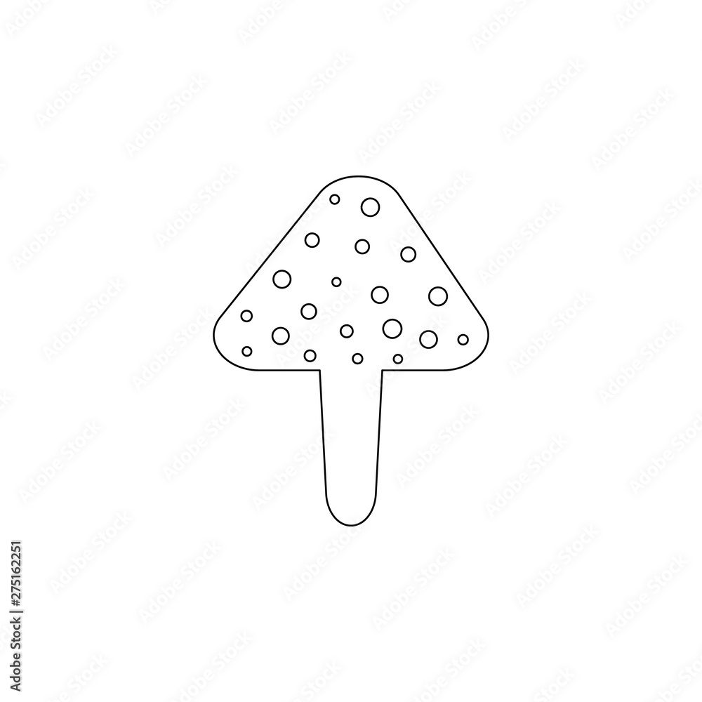 Aufkleber amanita mushroom icon. element of web for mobile concept and web apps icon. outline, thin line icon 