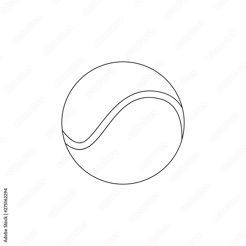 Poster tennis ball icon. element of web for mobile concept and web apps icon. outline, thin line icon for w