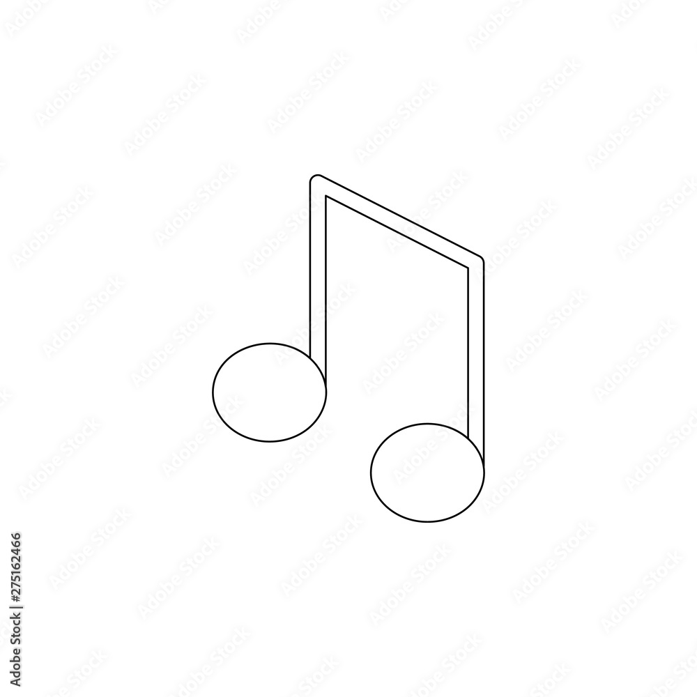 Aufkleber musical note icon. element of web for mobile concept and web apps icon. outline, thin line icon for 