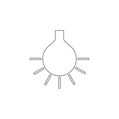 a burning light bulb icon. Element of web for mobile concept and web apps icon. Outline, thin line icon for website design and development, app development