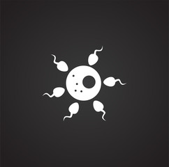 Reproduction related icon on background for graphic and web design. Simple illustration. Internet concept symbol for website button or mobile app.