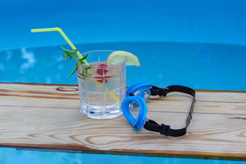 cocktail in the outdoor pool