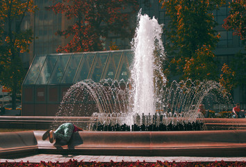 fountain in park