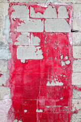 Red door outline in paint