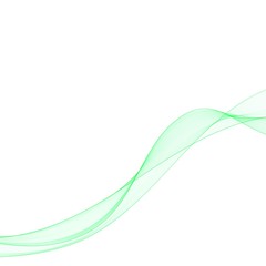 Abstract green wavy lines. Colorful vector background EPS10