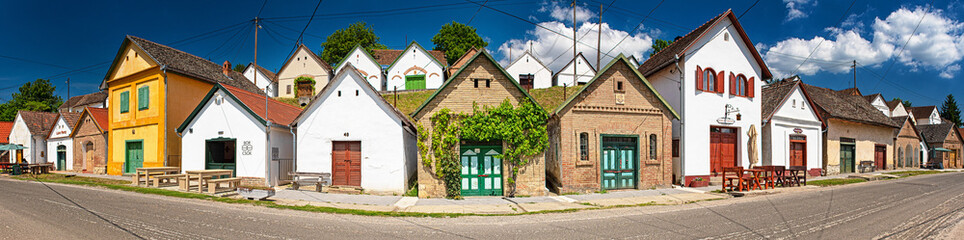 Traditional wine cellars in Villánykövesd, Hungary