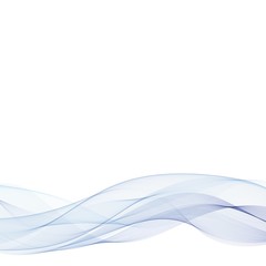 Soft blue smoke gradient futuristic liquid transparent background. Speed light swoosh fantasy wave border. Vector illustration