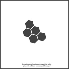 Fototapeta premium Vector image of honeycomb on white isolated background.