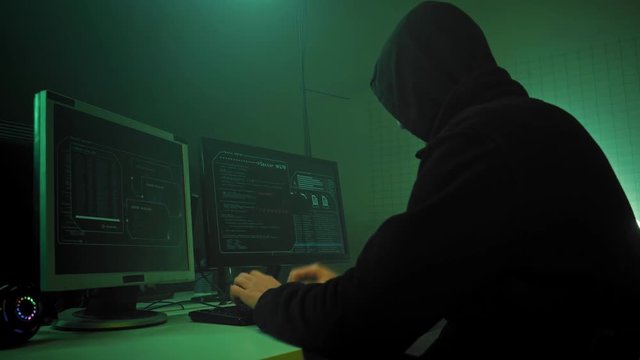 Hacker trying to pick password, server protection blocking access to information