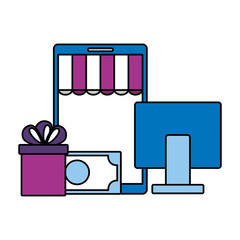 online shopping ecommerce concept