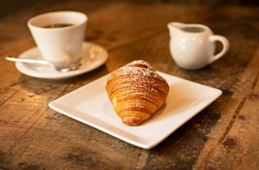 Italian breakfast brioche coffee