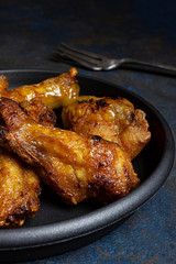 FRIED CHICKEN WITH MUSTARD AND HONEY SAUCE