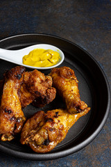 FRIED CHICKEN WITH MUSTARD AND HONEY SAUCE