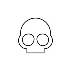 skull, death outline icon. detailed set of death illustrations icons. can be used for web, logo, mobile app, UI, UX