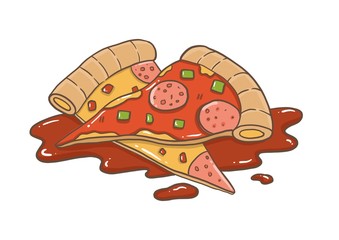 illustration of fast food