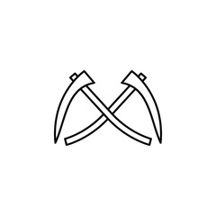 scythe, death, tool outline icon. detailed set of death illustrations icons. can be used for web, logo, mobile app, UI, UX