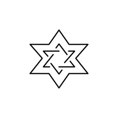 star of david, death outline icon. detailed set of death illustrations icons. can be used for web, logo, mobile app, UI, UX