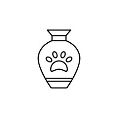 urn, death outline icon. detailed set of death illustrations icons. can be used for web, logo, mobile app, UI, UX