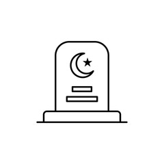 grave, death outline icon. detailed set of death illustrations icons. can be used for web, logo, mobile app, UI, UX