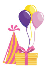 Happy Birthday and celebration gift design